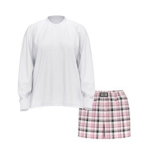 Victoria's Secret Long Sleeve Tee & Shorts Pajama Set Size S